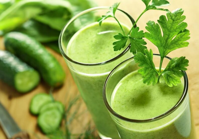 cucumber juice uban sa parsley alang sa prostatitis
